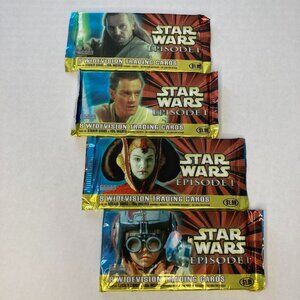 1999 Topps Star Wars Episode 1 Widevision Trading Cards - 4 Packs - New Unopened
